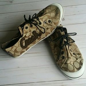 Authentic Keely Coach Slip Ons